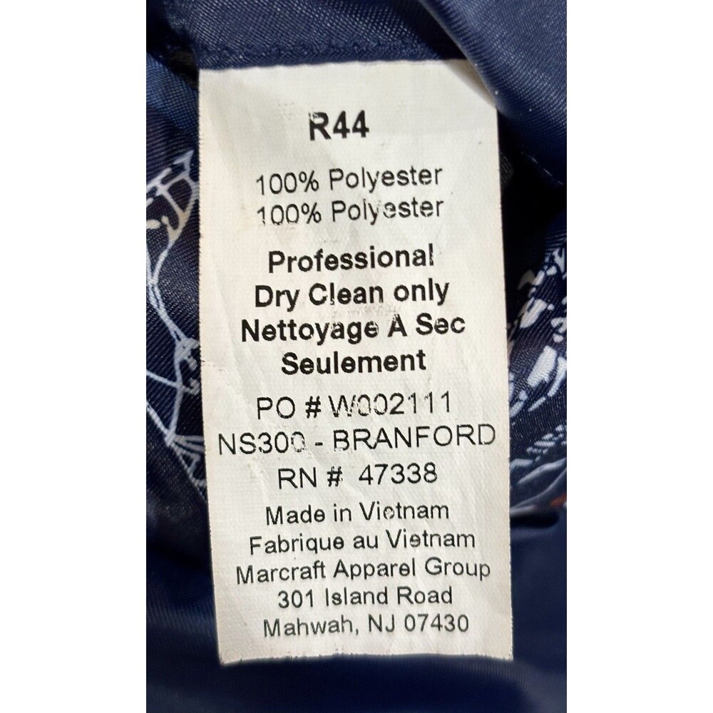 Nautica Sport Coat Men’s 44R Branford Faux Suede Blazer Suit Jacket Navy Blue - Picture 7 of 10